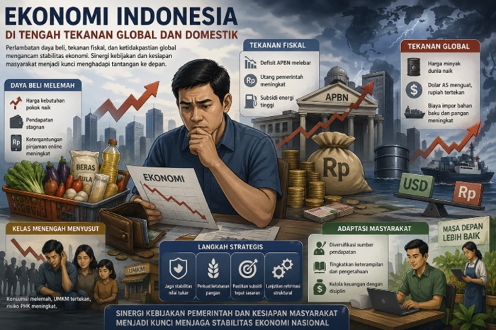 ekonomi indonesia Gambar ilustrasi dibuat dengan AI